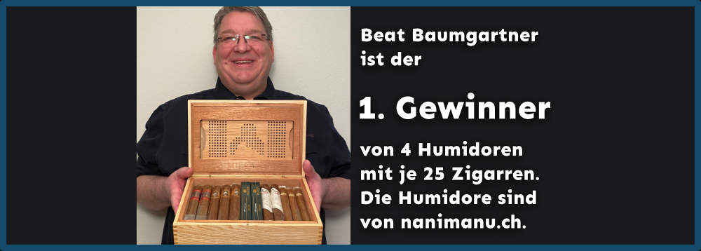 Beat Baumgartner gewinnt Humidor von nanimanu mit 25 Zigarren