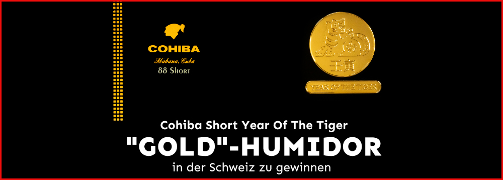 Cohiba Short Year Of The Tiger mit 24 Karat Gold