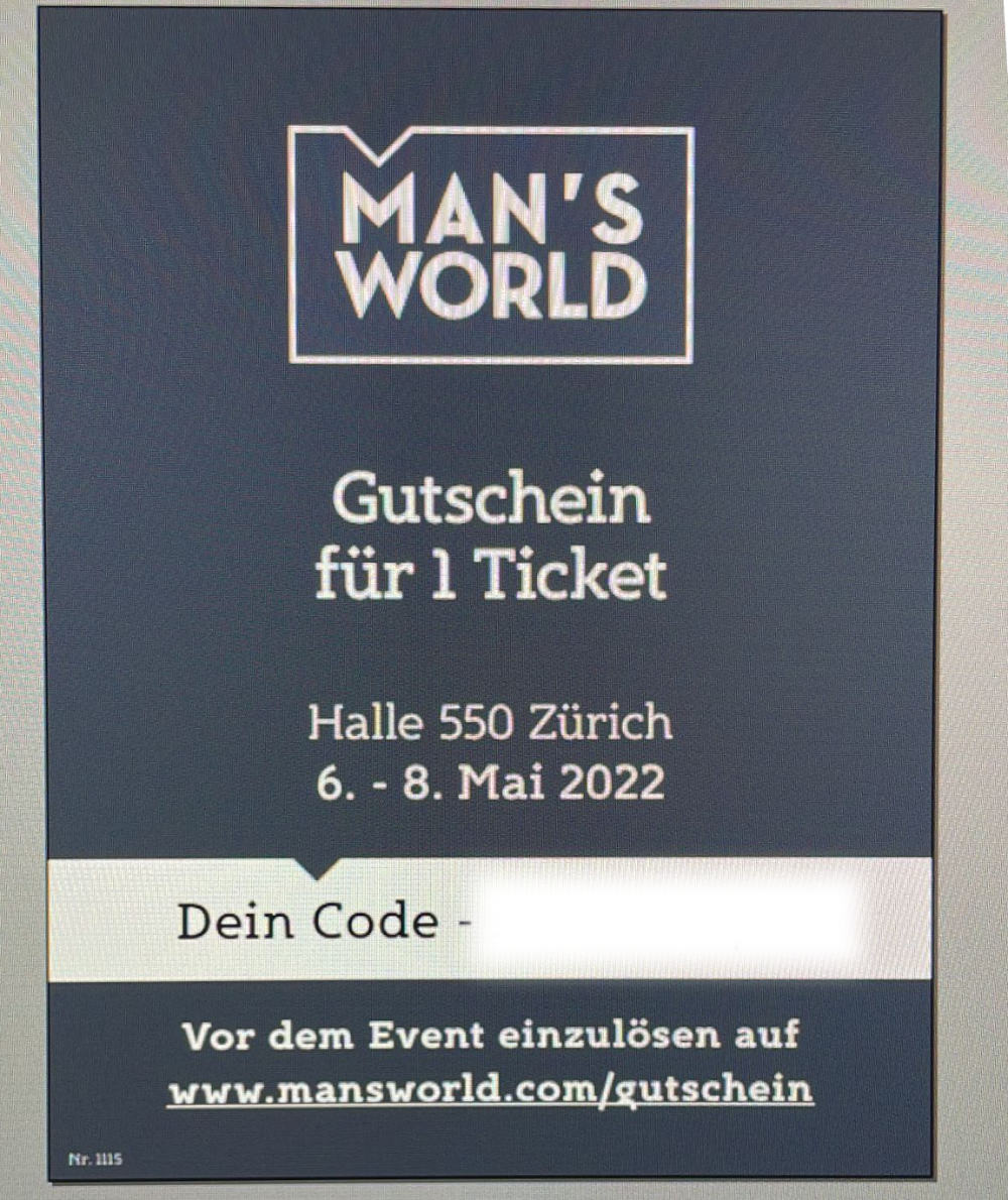 Win 10 ticket vouchers for Man's World