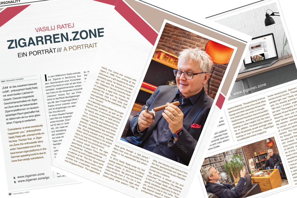 Cigars.Zone portrait in Cigar Journal. You can read the article online or download the PDF.
