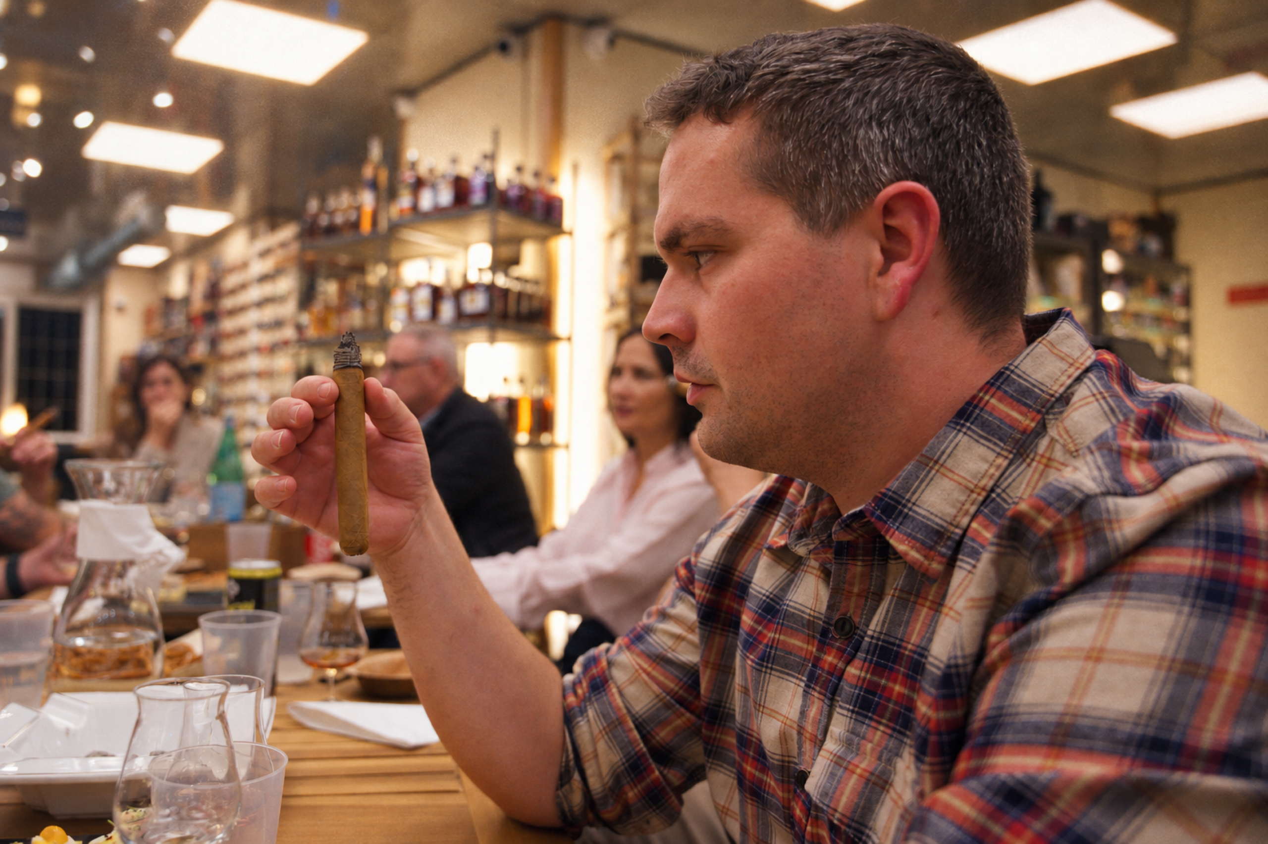 Right up close to the embers: during this little test of courage, how quickly each person smoked became a topic of conversation – and theory turned into a hands-on experience.
